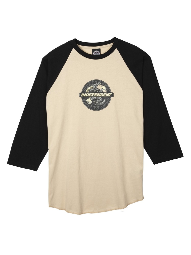 Independent - Speed Snake Baseball 3/4 Baseball Top - Sand/Black