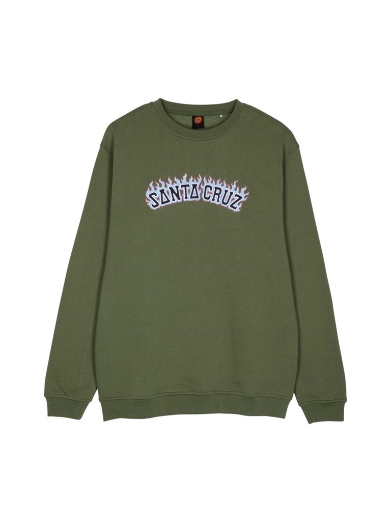 Santa Cruz - Burnt Collegiate Crew - Dark Moss