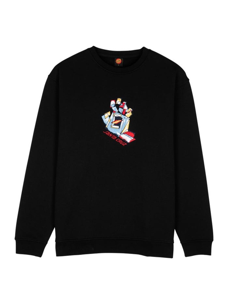 Santa Cruz - Screaming Scratched Hand Strip Crew - Black