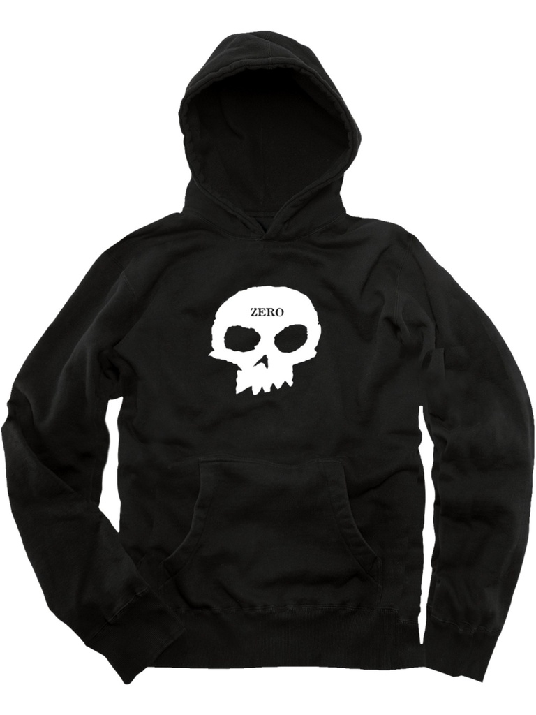 Zero - Single Skull Hoodie - Black