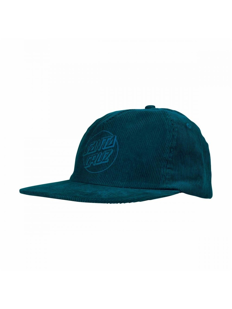 Santa Cruz - Opus Dot Snapback Corduroy Cap - Teal