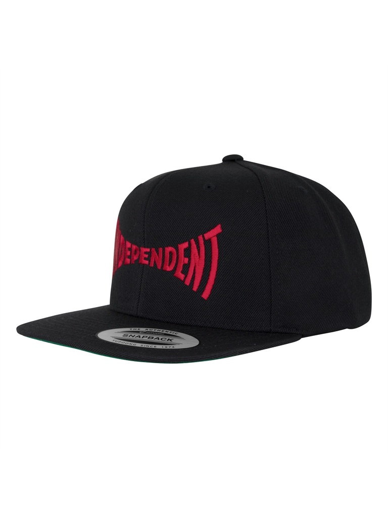 Independent - Span Embroidered Snapback Cap - Black/Green