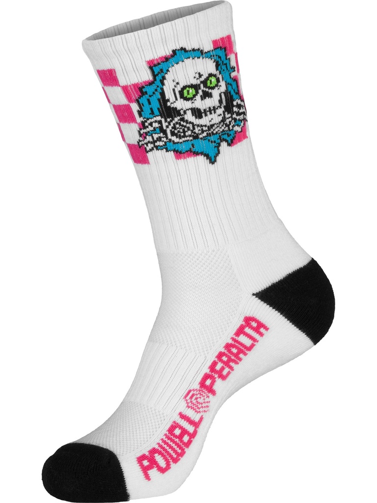 Powell Peralta - Ripper Checker Stripes Socks - Blue/Pink/White