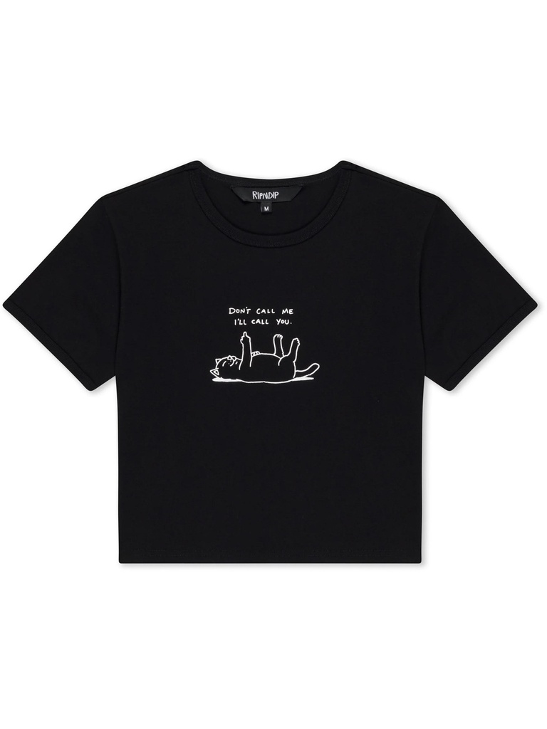 RipnDip - Don't Call Me Cropped Baby T-Shirt - Black