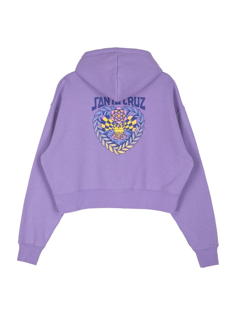Santa Cruz - Heart Set Crooped Hoodie - Meta Mauve