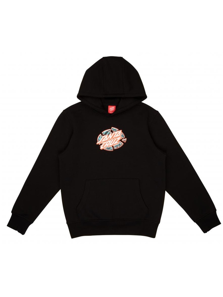 Santa Cruz - Warp Broken Dot Kids Hoodie - Black