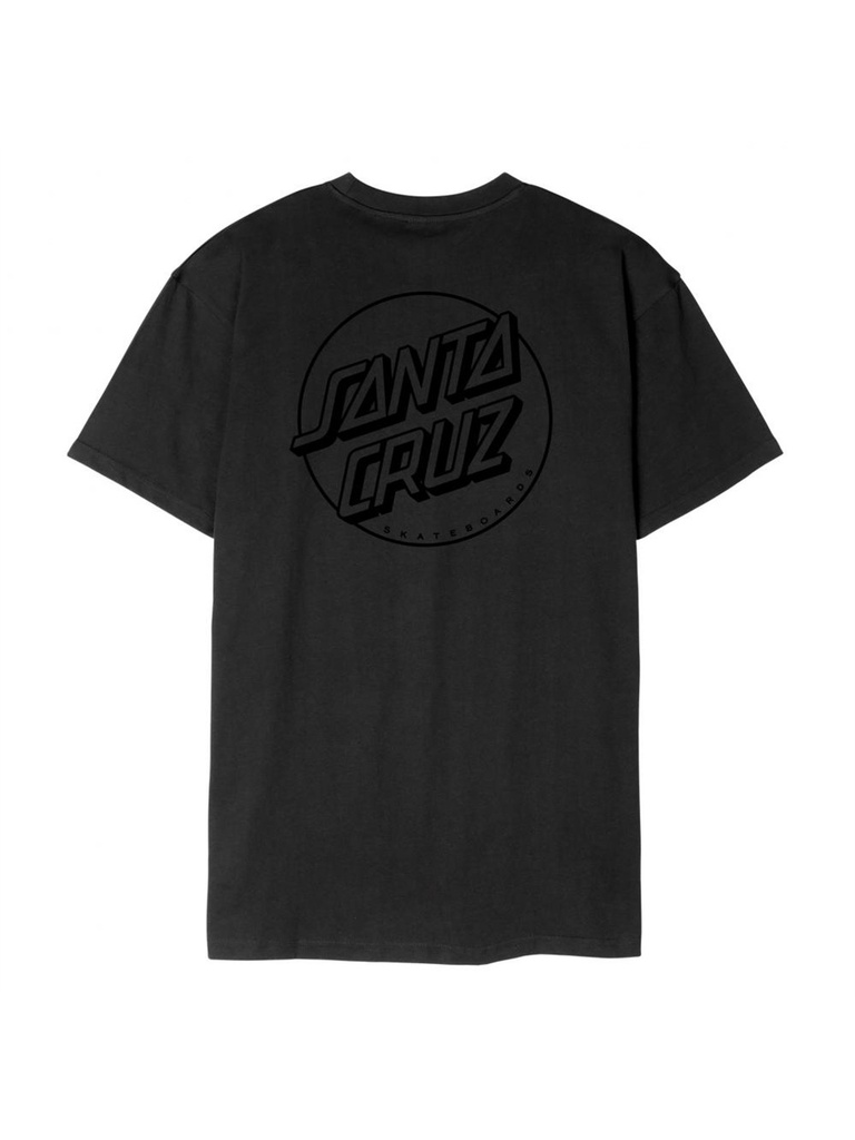 Santa Cruz - Tonal Opus Dot Stripe Heavyweight T-Shirt - Black