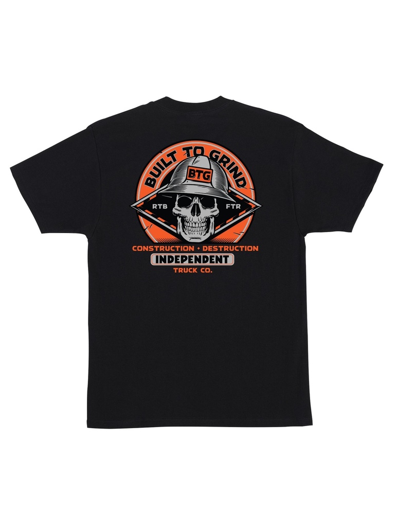 Independent - Built To Grind Hard Head Heavyweight T-Shirt - Black