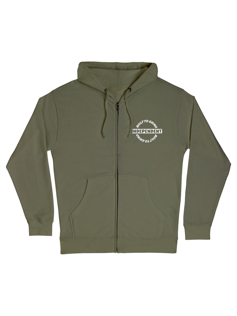 Independent - Bar-rier Heavyweight Zip Hoodie - Army