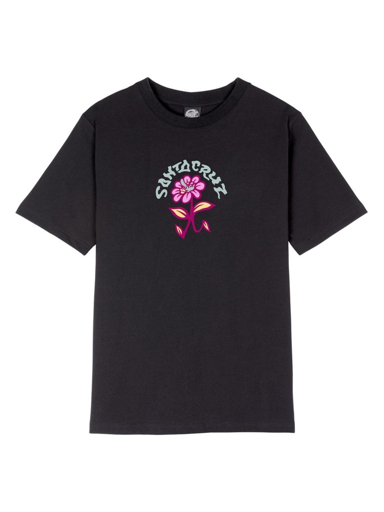 Santa Cruz - Delfino Flower Front T-Shirt - Black