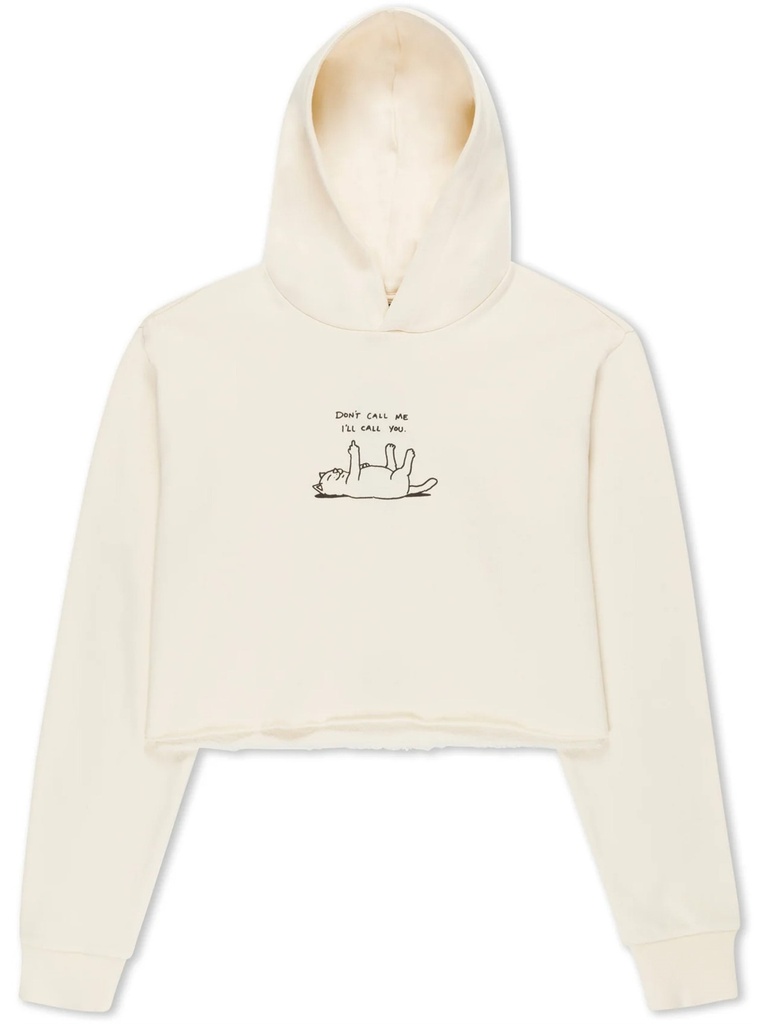 RipnDip - Don't Call Me Cropped Hoodie - Natural