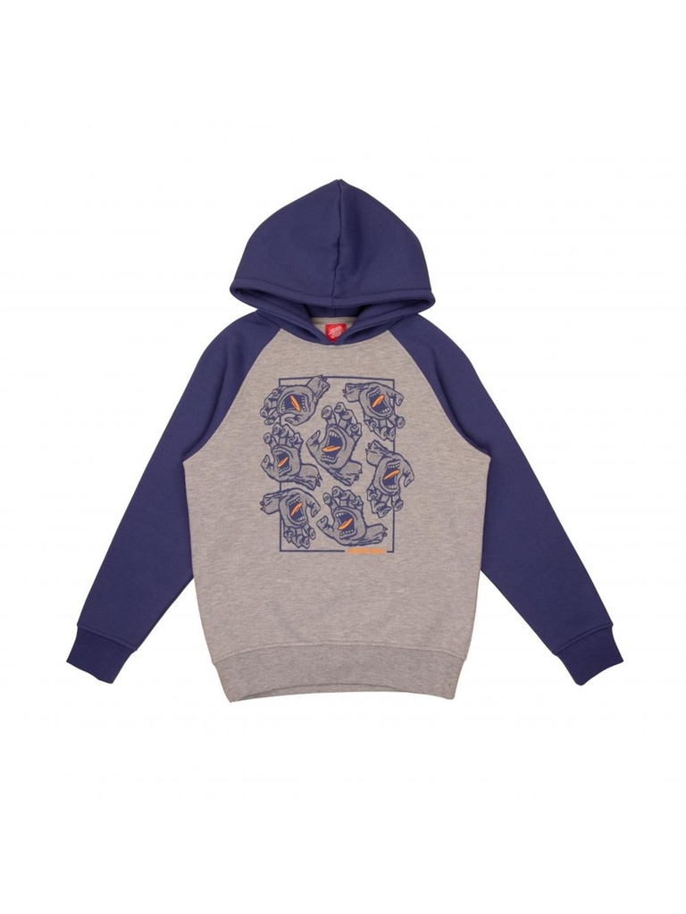 Santa Cruz - Crowd Hand Kids Hoodie - Navy/Heather Grey
