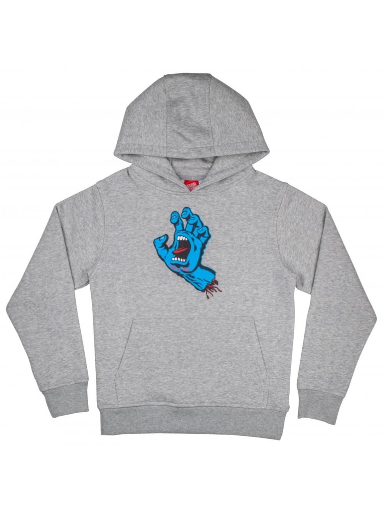 Santa Cruz - Screaming Hand Kids Hoodie - Heather Grey