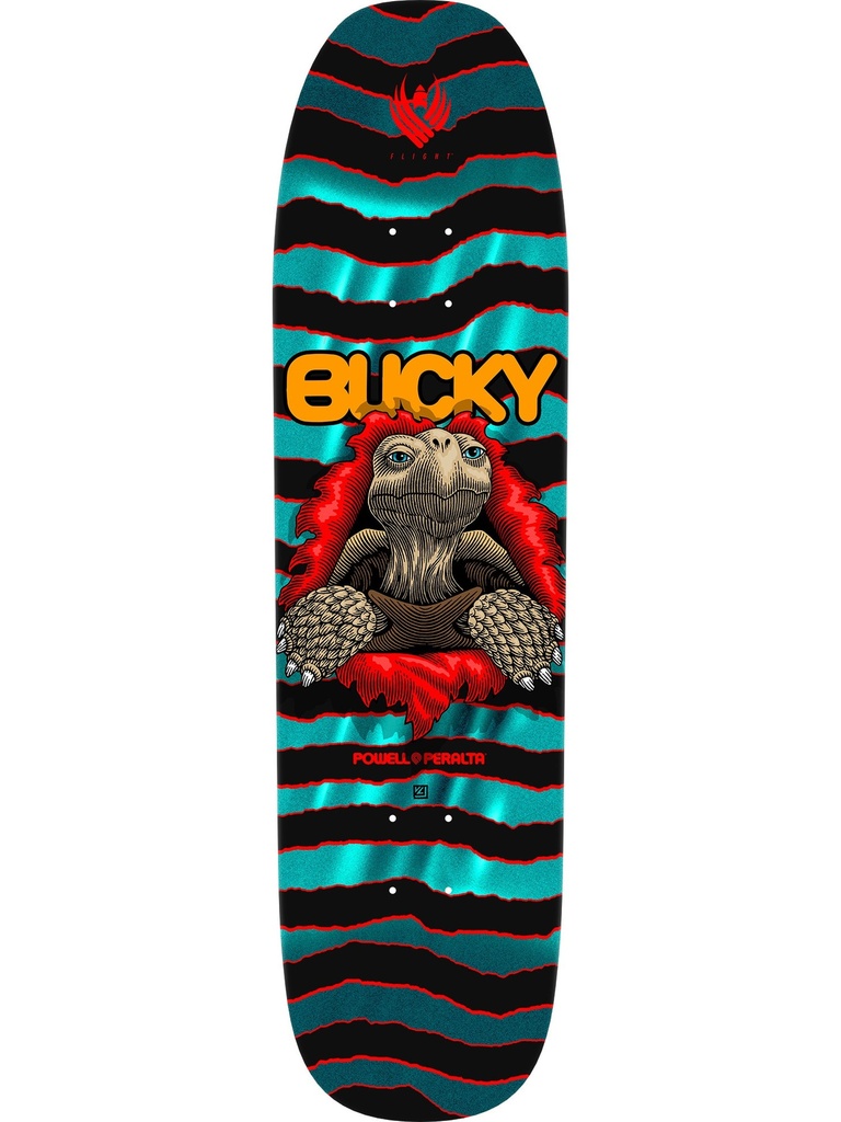 Powell Peralta Tortoise Flight Deck Turquoise Foil Bucky Lasek 8.62"