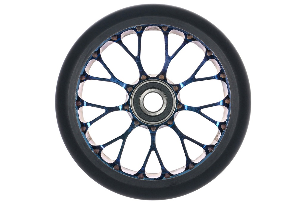 Roue Black Pearl Venom V2 125 12 STD Double Bleu Chrome