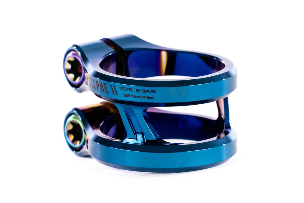 Collier Ethic DTC Sylphe V2 Bleu Chrome - Taille 31.8 mm