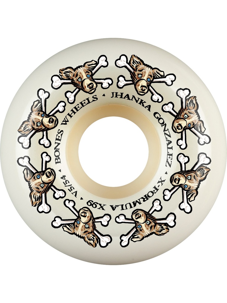 Bones Wheels 99A XF Vato Dog V5 Sidecut 54mm Jhanka Gonzalez