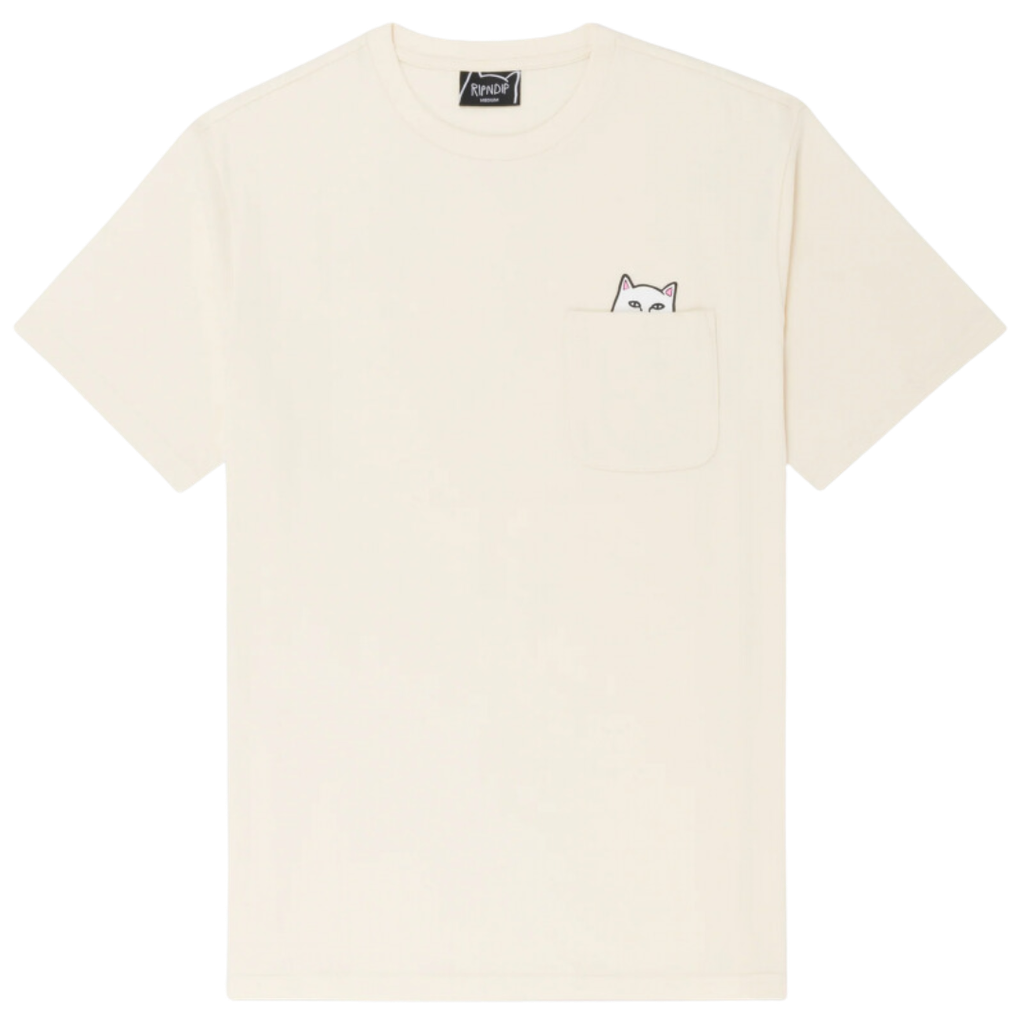 RipnDip Lord Nermal Pocket T-Shirt Natural
