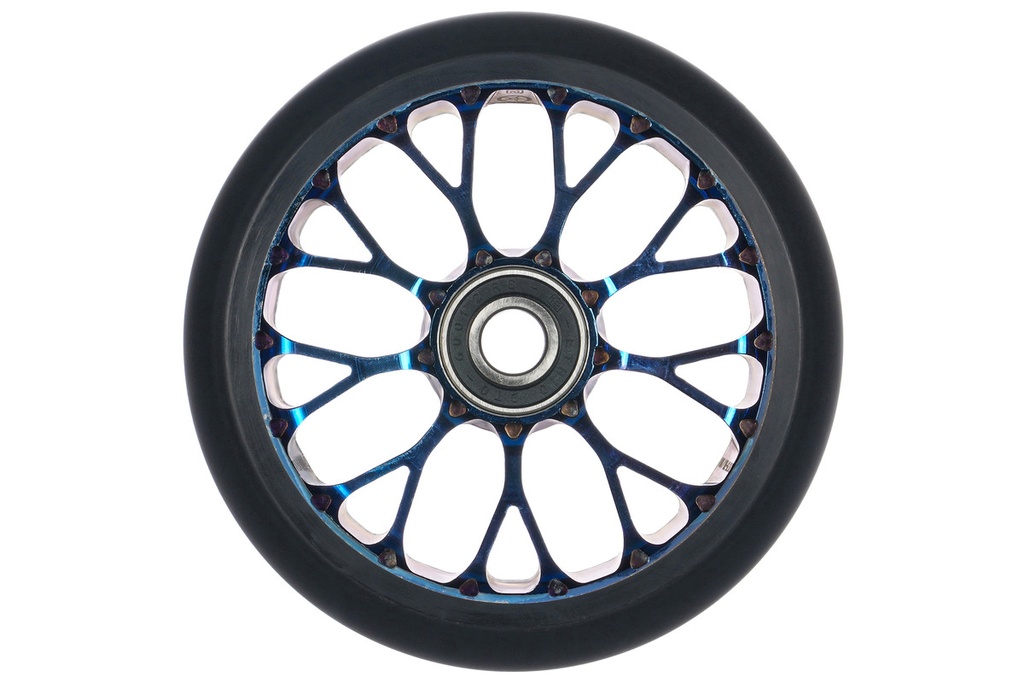 Roue Black Pearl Venom V2 125 12 STD Simple Bleu Chrome