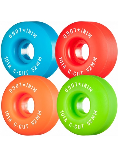 [ilu-skate-wheels-minilogo-101a-wheels-a-cut-ii-53mm-multicolor] Minilogo 101A Wheels A-Cut II 53mm Multicolor