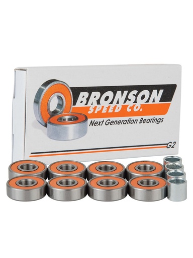 [ilu-skate-bearings-bronson-speed-co-g2-silver-orange] Bronson Speed Co. G2 Silver/Orange