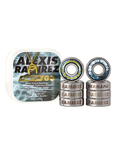 [ilu-skate-bearings-bronson-speed-co-g3-pro-alexis-ramirez-silver] Bronson Speed Co. G3 Pro Alexis Ramirez Silver