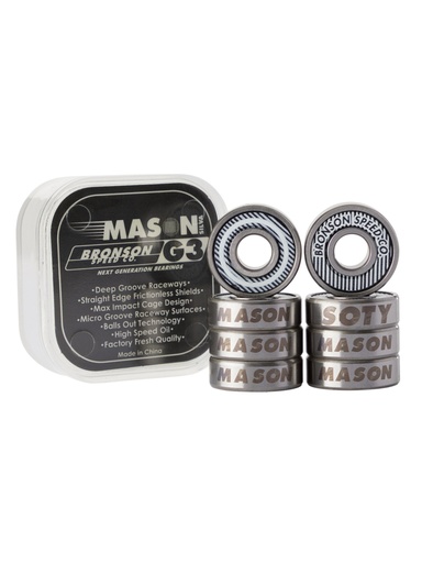 [ilu-skate-bearings-bronson-speed-co-g3-pro-mason-silva-silver] Bronson Speed Co. G3 Pro Mason Silva Silver