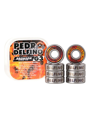 [ilu-skate-bearings-bronson-speed-co-g3-pro-pedro-delfino-silver] Bronson Speed Co. G3 Pro Pedro Delfino Silver