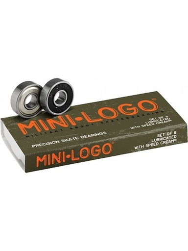 [ilu-skate-bearings-minilogo-bearings-silver-black] Minilogo Bearings Silver/Black