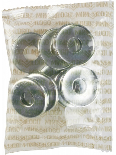[ilu-skate-hardware-minilogo-kingpin-bottom-washer-10-pack-silver] Minilogo Kingpin Bottom Washer (10 Pack) Silver