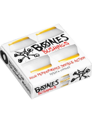 [ilu-skate-hardware-bones-wheels-hardcore-bushings-2set-medium-white] Bones Wheels Hardcore Bushings (2Set) Medium - White