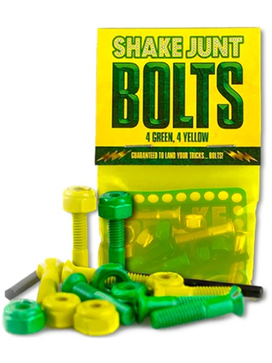 [ilu-skate-hardware-shake-junt-bag-o-bolts-4-green-4-yellow-allen-green-yellow] Shake Junt Bag o'Bolts 4 Green 4 Yellow Allen Green/Yellow