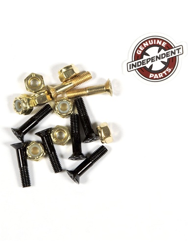 [ilu-skate-hardware-independent-genuine-parts-hardware-phillips-12-pack-black-gold] Independent Genuine Parts Hardware Phillips (12 Pack) Black/Gold