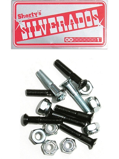 [ilu-skate-hardware-shorty-s-1-silverados-phillips-black-silver] Shorty's 1" Silverados Phillips Black/Silver