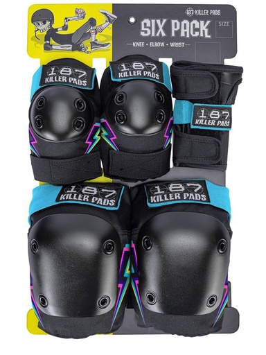 [jf-protection-107754] 187 Killer Pads - Junior Pads Six Pack - Electric Bolt