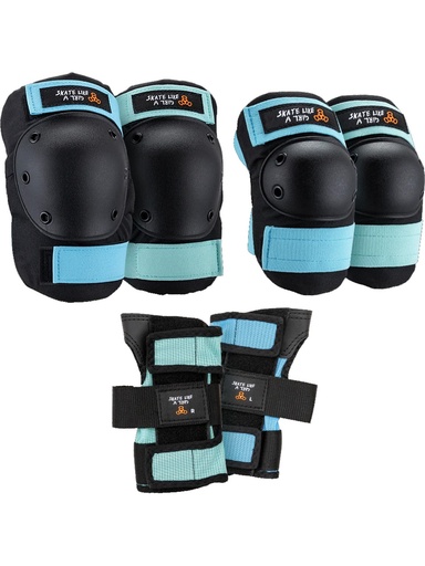 [jf-protection-131476] Triple 8 - Junior Saver Series 3-Pack Skate like a Girl - Black/Blue