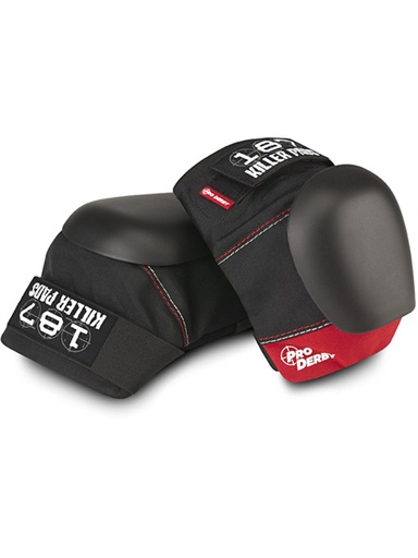 187 Killer Pads - Pro Derby Knee Pads - Black/Red