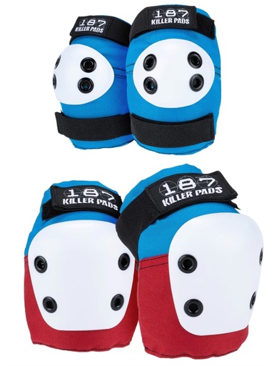 187 Killer Pads - Combo Pack - Red/White/Blue
