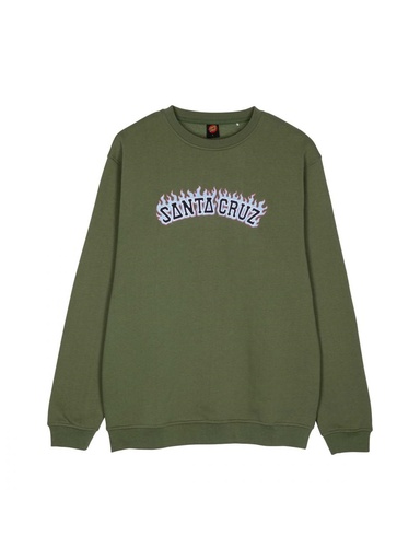 Santa Cruz - Burnt Collegiate Crew - Dark Moss