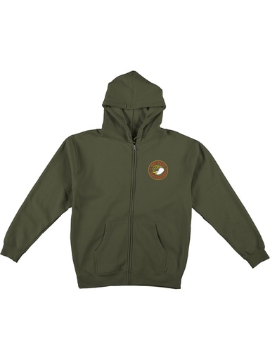 Anti Hero - Eagle Round Zip Hoodie - Army