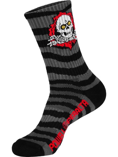 [ilu-clothes-real-142872-23212] Powell Peralta - Ripper Stripes Socks - Charcoal/Black