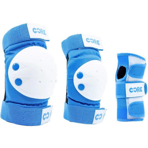 [cen_CRE-JNR-PS-BLU-S] CORE Junior Kit Protection Roller Pack de 3 - Bleu - S