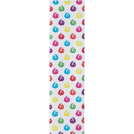 [cen_HGGT64FWRS] Hella Grip Sloth Dot Grip Trottinette Freestyle - Rainbow Sloths On White