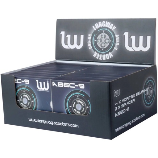 [cen_13071] Longway Vortex Retail Roulements Trottinette Pack de 20 - Abec 9