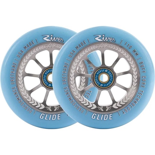 [cen_RVWHGL10JC] River Glide Juzzy Carter Roues Trottinette Freestyle Pack de 2 - Serenity - 110mm