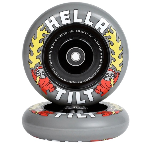 [cen_05-33-210] Tilt x Hella Summon Roues Trottinette Freestyle Pack de 2 - Gris - 120mm