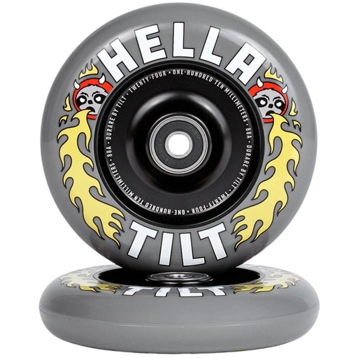 [cen_05-29-410] Tilt x Hella Rage Roues Trottinette Freestyle Pack de 2 - Gris - 110mm