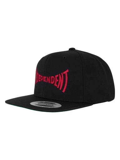 [ilu-clothes-real-140965-26068] Independent - Span Embroidered Snapback Cap - Black/Green