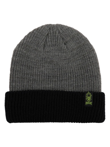 [ilu-clothes-real-135375-26129] Creature - Bonehead Label Beanie Long Shoreman - Black/Grey