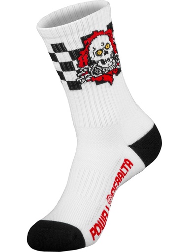 [ilu-clothes-real-142876-26159] Powell Peralta - Ripper Checker Stripes Socks - White/Red/Black